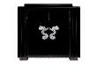 Dragon bar in numbered edition, clear crystal and black ebony, small size - Lalique